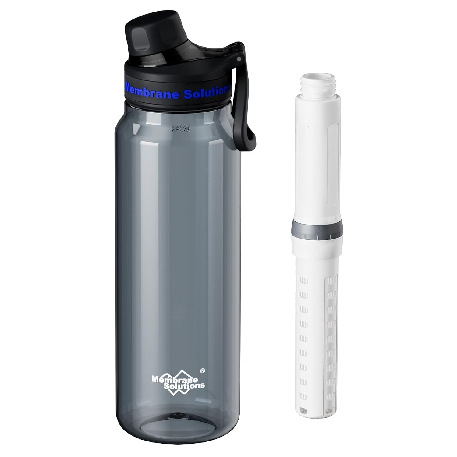 Membrane Solutions C3 1,06 L Trinkflasche mit ACF & UF Filter, Tritan, BPA-frei – Für sicheres Trinkwasser beim Camping & Outdoor