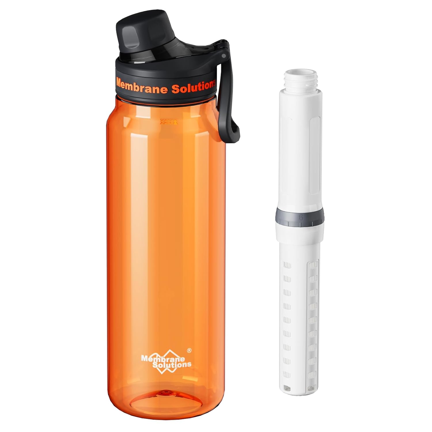 Membrane Solutions C3 1,06 L Trinkflasche mit ACF & UF Filter, Tritan, BPA-frei – Für sicheres Trinkwasser beim Camping & Outdoor