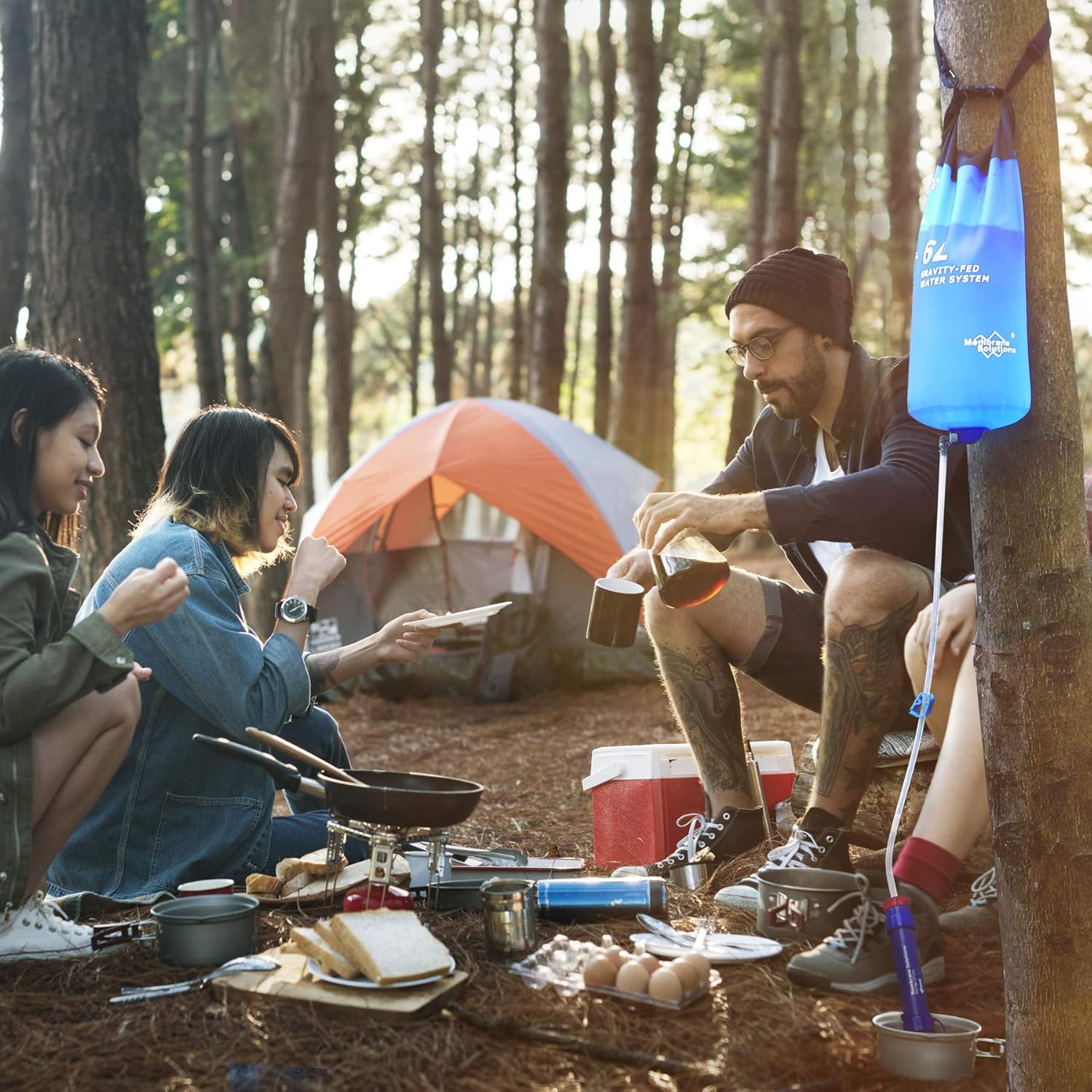 Membrane Solutions 6L Schwerkraft Wasserfilter – Tragbarer Camping & Outdoor Wasserfilter