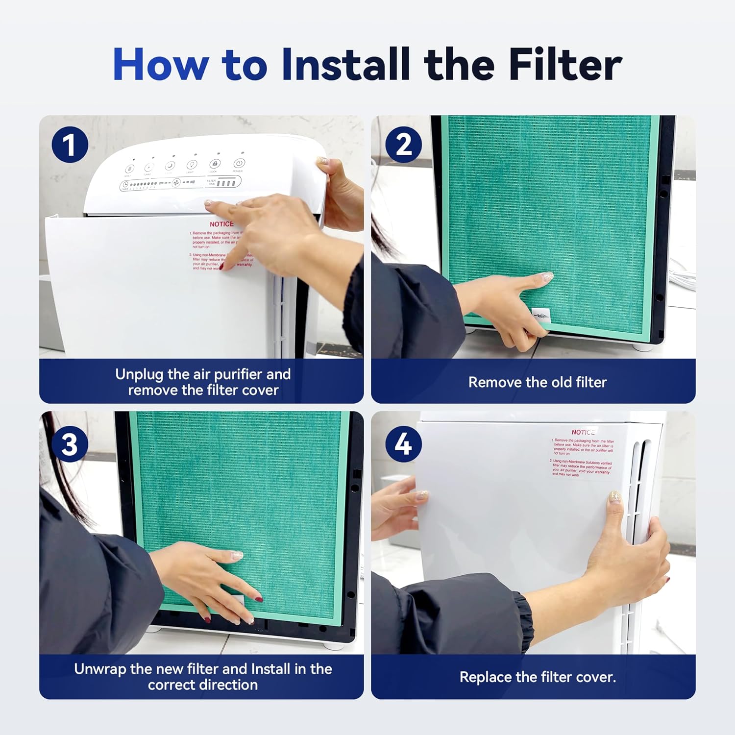 Membrane Solutions HEPA Ersatzfilter MSA3/MSA3- Original MSA3/MSA3S Rauchfilter