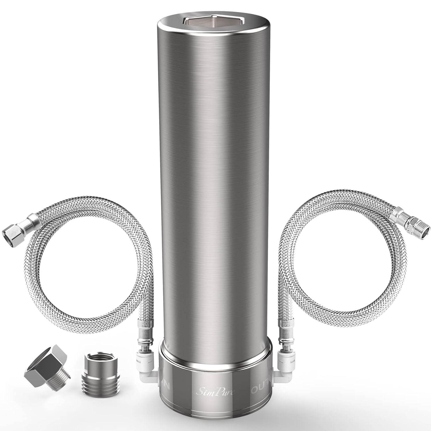 SimPure V7 Untertisch-Wasserfilter, 5-stufiger Edelstahlfilter, 75.000 L Kapazität, reduziert 99% Blei & Chlor